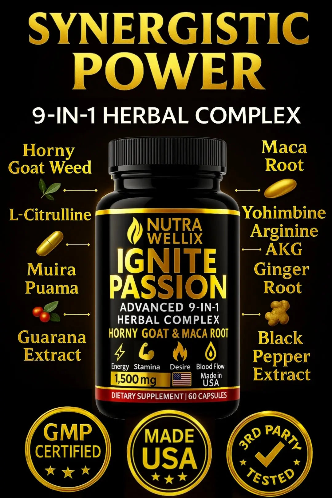 Ignite Passion Herbal Complex for Men & Women NutraWellix