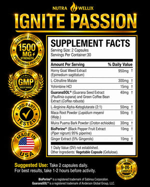 Ignite Passion Herbal Complex – Herbal Energy & Vitality Supplement NutraWellix