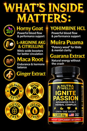 Ignite Passion Herbal Complex – Herbal Energy & Vitality Supplement NutraWellix